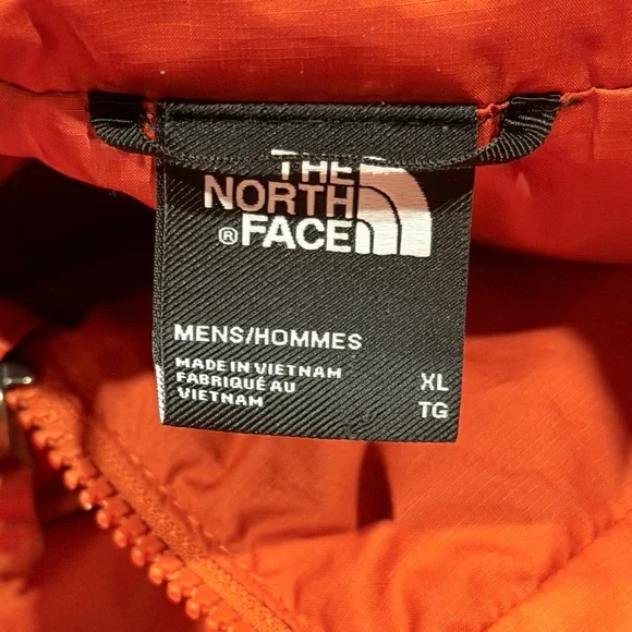 The North Face 550 Down Fill Puffer Jacket Orange Men XL